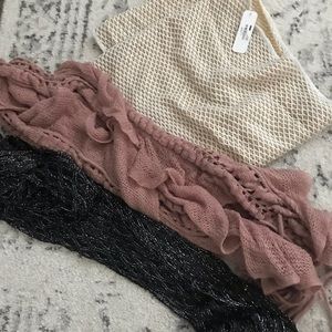 Three scarves